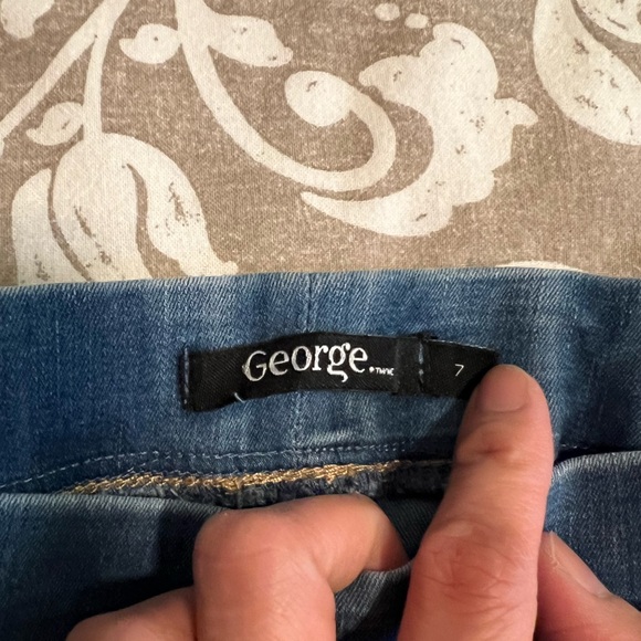 George Kids Girls Jeans Size 7 - Picture 2 of 3